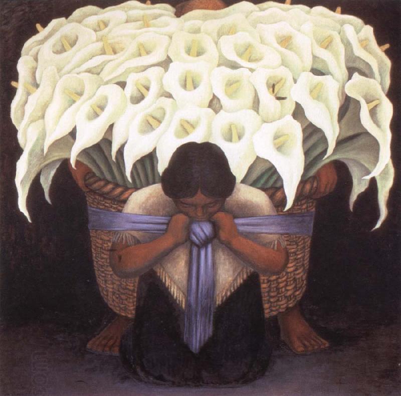 Diego Rivera the flower seller oil painting picture